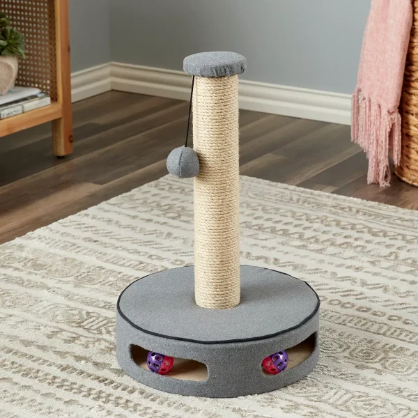 Gray Cat Scratching Post Cat Furniture - 19.7 in. Tall