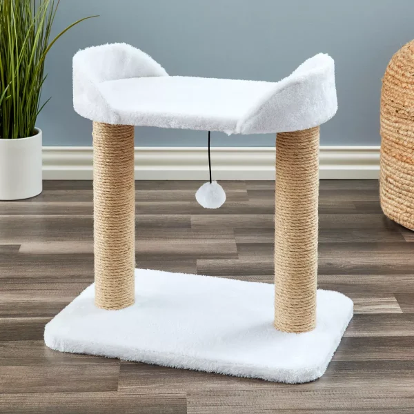 Ivory Scratching Post Cat Furniture - 18.5 in. Tall