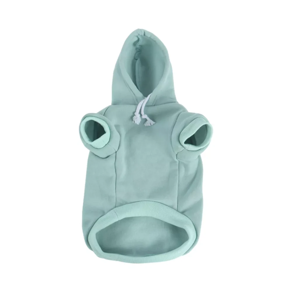 Unique Bargains Pet Dog Warm Hoody Coat Clothes Green Large Size