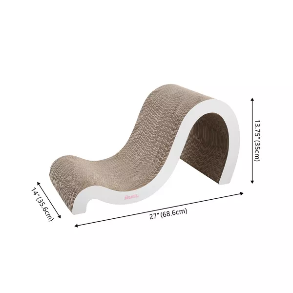 Kona Modern Cardboard Double-Sided Wave Cat Scratcher with Catnip